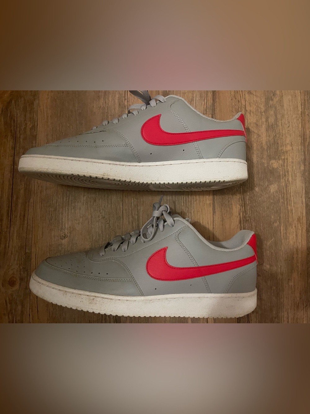 Nike Men’s -Nike Court Vision Low Next Nature 'Wolf Grey University Red'